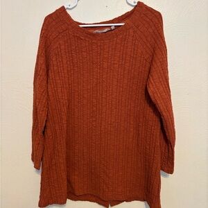 Soft Surroundings Rust Textured Blouse